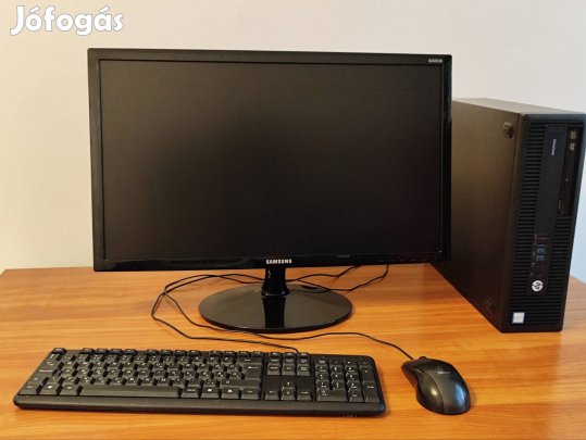 Számítógép + monitor + billentyuzet, egér