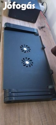 Számítógép hűtő dupla ventilátorral, állítható lábbal