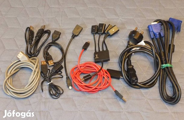 Számítógéphez kábelek pc, monitor, usb stb