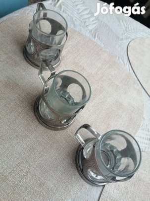 Szamovár elektromos nem hasznalt 6db pohárral