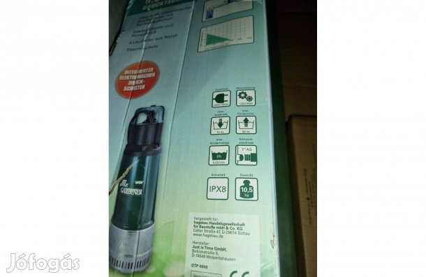 Száraz futás elleni védelemmel 1200W nagy vízhozamú mélykúti szivattyú