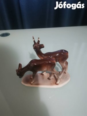 Szarvas pár porcelán 