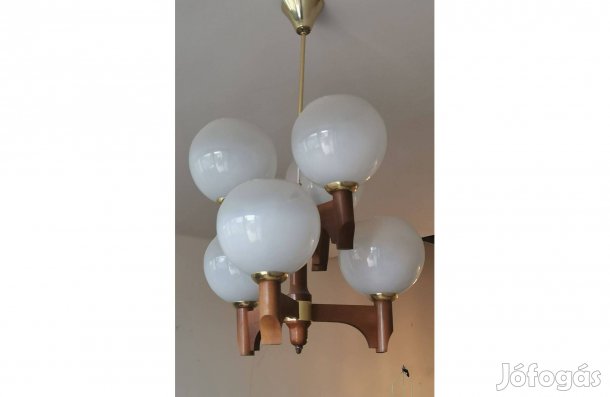 Szarvasi Retro nagy üvegburás mennyezeti lámpa csillár eladó