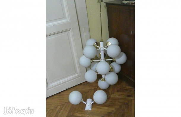 Szarvasi Szputnyik 13 égős csillár + 4 db. kétégős falikar