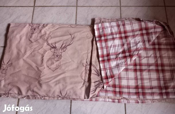 Szarvasos-kockás kétoldalú paplanhuzat - Új