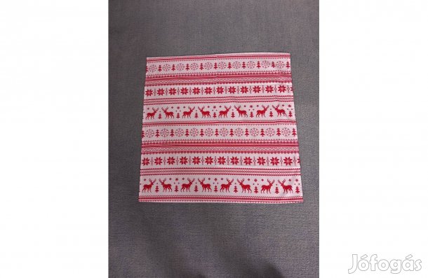 Szarvasos terítő 100% pamut 66 x 66 cm - Új