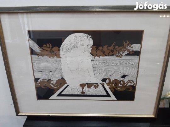 Szász Endre 85/100 rézkarc portré