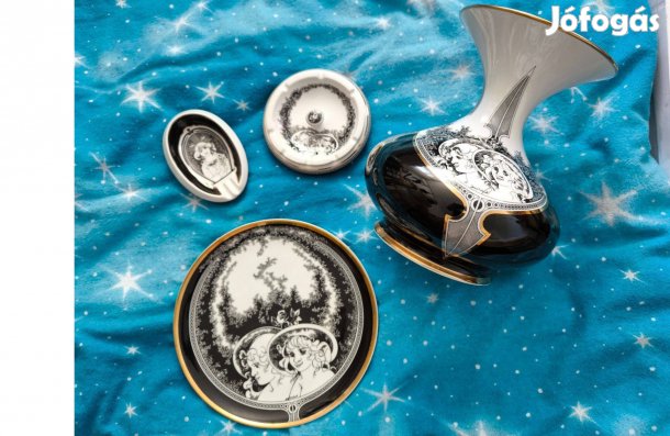 Szász Endre Jurcsák László szett Hollóházi porcelán