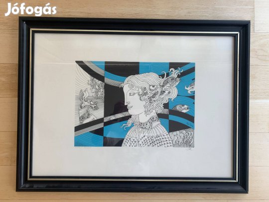 Szász Endre: A folyók istennője szitanyomat (alkotói példány)