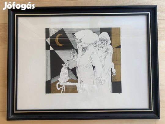 Szász Endre: Füves asszonyok szerigráfia (A.P. alkotói példány)