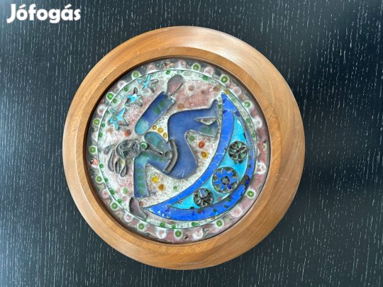 Szász Endre tűzzománc kép - Holdhajós