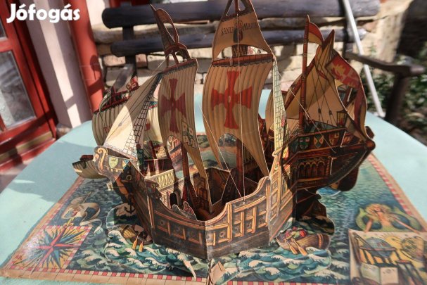 Századeleji térbeli képes- társasjáték santa maria