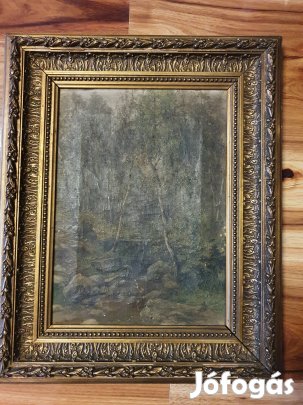 Századfordulón készült olajfestmény, vásznon, ismeretlen festő