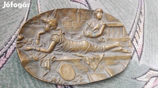 Szecessziós asztali antik bronz dísz tárgy szép db