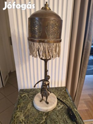 Szecessziós figurális asztali szoborlámpa