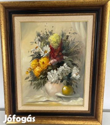 Széchenyi Szidónia Csokor gyertyával 40x30cm olaj festmény