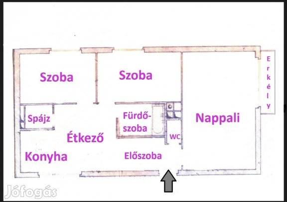 Széchenyikerti 80 nm-es tégla társasházi lakás