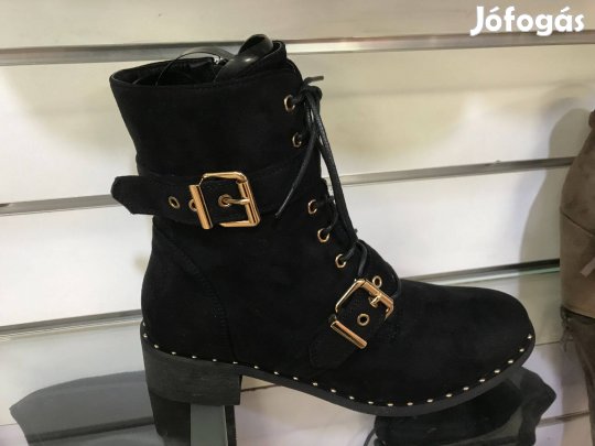 Szegecses női boka csizma 40/41 !