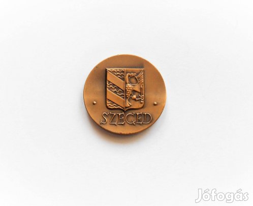 Szeged emlékérem. Fém