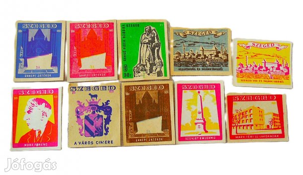 Szeged gyufa címke No 3 egyben