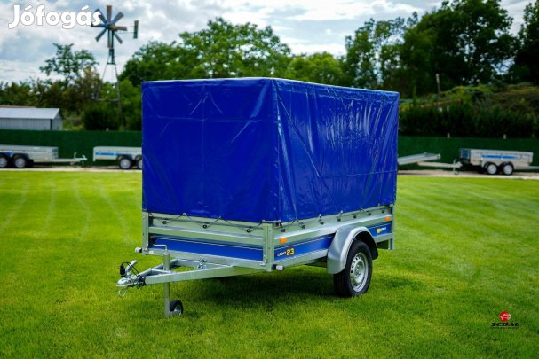 Szegeden új ponyvás utánfutó (230x130cm) rendszámmal csak 707.000 Ft