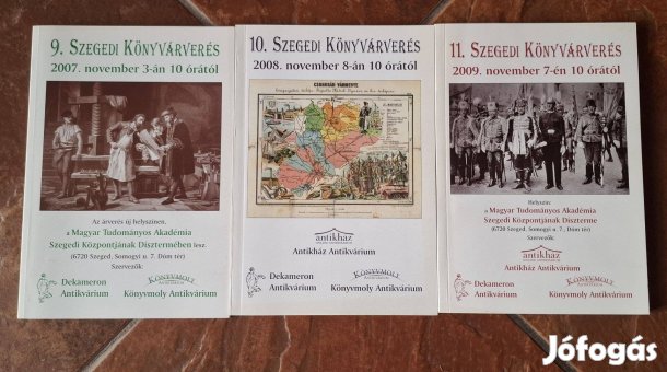 Szegedi könyvárverés aukciós katalógusai