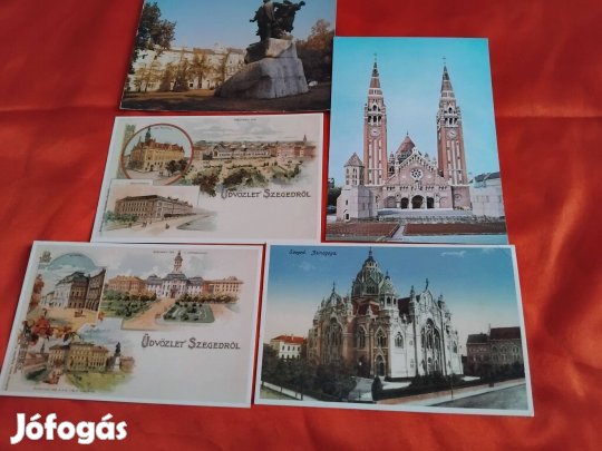 Szegedi régi képeslapok, postatiszta többféle "csomag" Szeged, Karácso