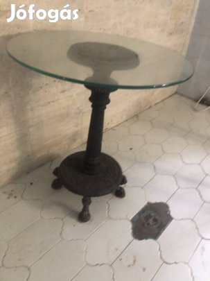 Szék hajlított vas öntött vas asztal 