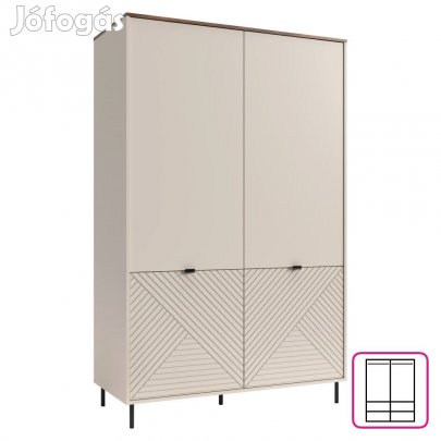 Szekrény, kasmír/castello tölgy, EYCO 4D