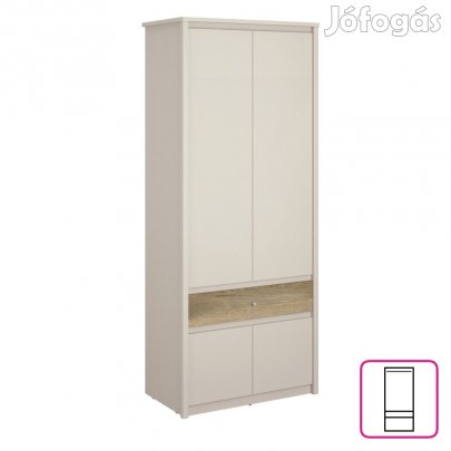 Szekrény, kasmír/evoke tölgy, KAROS 4D1S