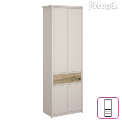 Szekrény, kasmír/evoke tölgy, KAROS 4D1S/70