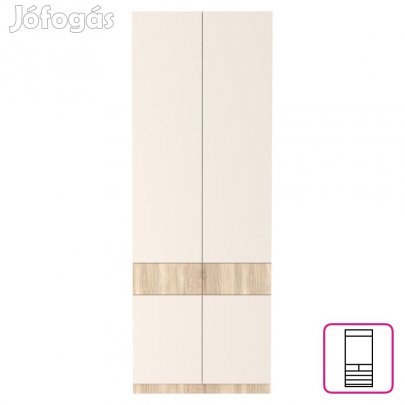 Szekrény, sonoma tölgy/kasmír, VERTIO SZF4D2S