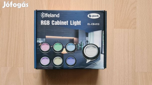 Szekrény világítás hangulatfény RGB LED izzó 2db távirányító