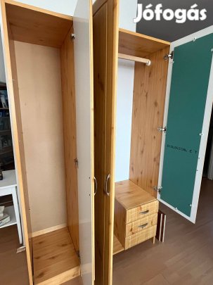 Szekrények egy ajtós és két ajtós, tükrös, polcos és akasztós