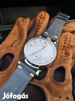 Szektor számlapos Omega zsebóra beépítés üveg hátlappal 1934-ből