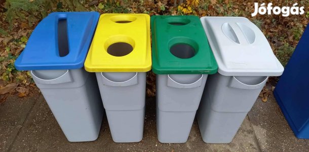 Szelektív hulladék gyűjtő szemetes kuka műanyag gyűjtőedény Bp. 22.ker