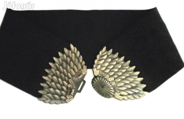 Széles rugalmas női öv dekoratív fémcsattal