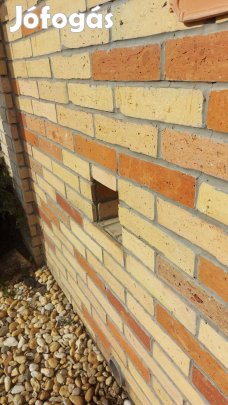 Szeletelt, vágott, bontott tégla belső szelete