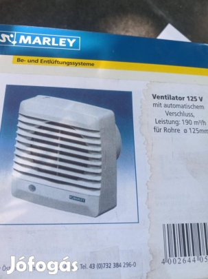 Szellőztető ventilátor marley mw125v automata záró zsaluval új adatok