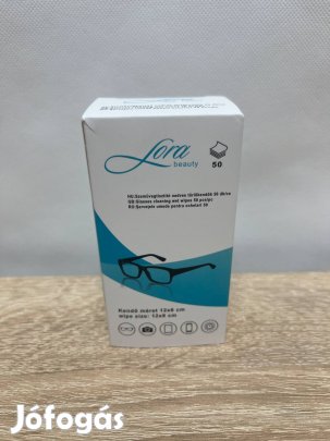 Szemüveg tisztító nedves törlőkendő - 50 db/csomag