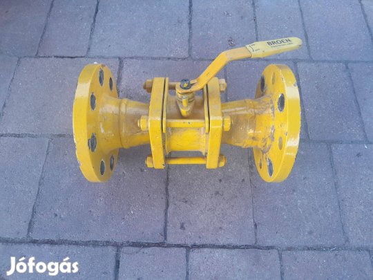 Szénacél 3 részes karimás gömbcsap csap DN70