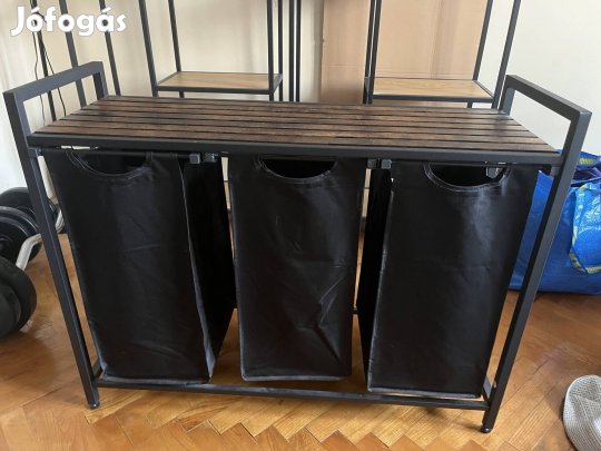 Szennyestartó 3 kihúzható és kivehető zsákkal