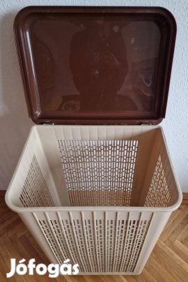 Szennyestartó Szennyeskosár fedéllel muanyag 62x40x30cm