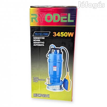 Szennyvízszivattyú 3450W teljesítménnyel, úszókapcsolóval