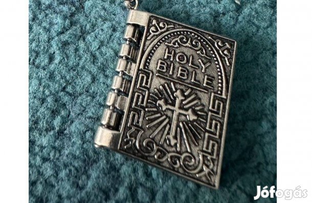 Szent Biblia nyakláncon,ezüst!