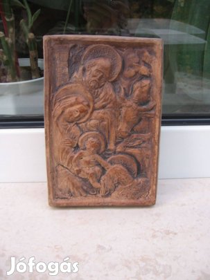 Szent Család, kerámia dombormű