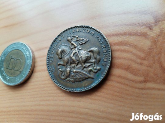 Szent György Antik érem szép db
