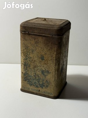 Szent István Cikória, régi fémdoboz, 13x7x7cm
