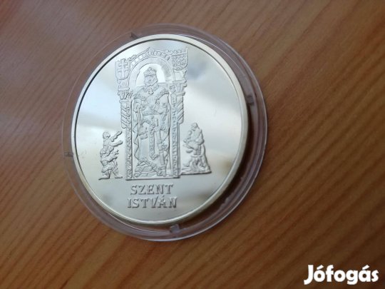 Szent István Király Árpádházi emlékérem ezüstözött