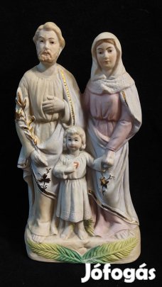 Szent család biszkvit porcelán szobor